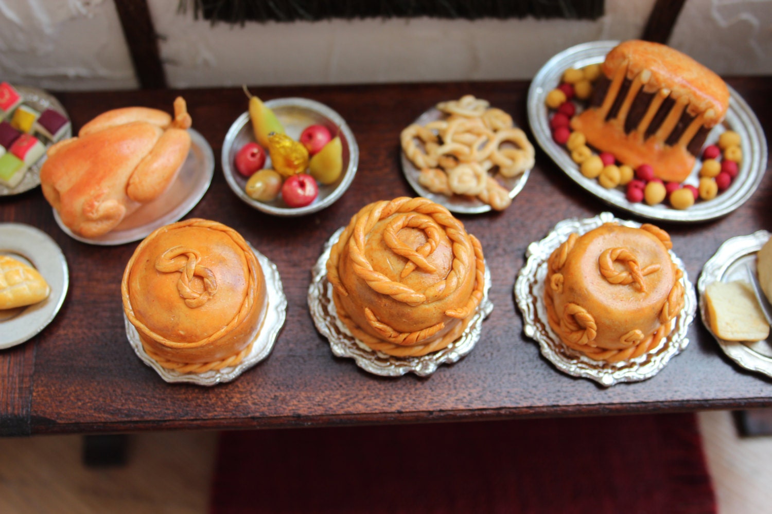 Dolls house pie Medieval Tudor dollhouse feast. 12th scale Etsy