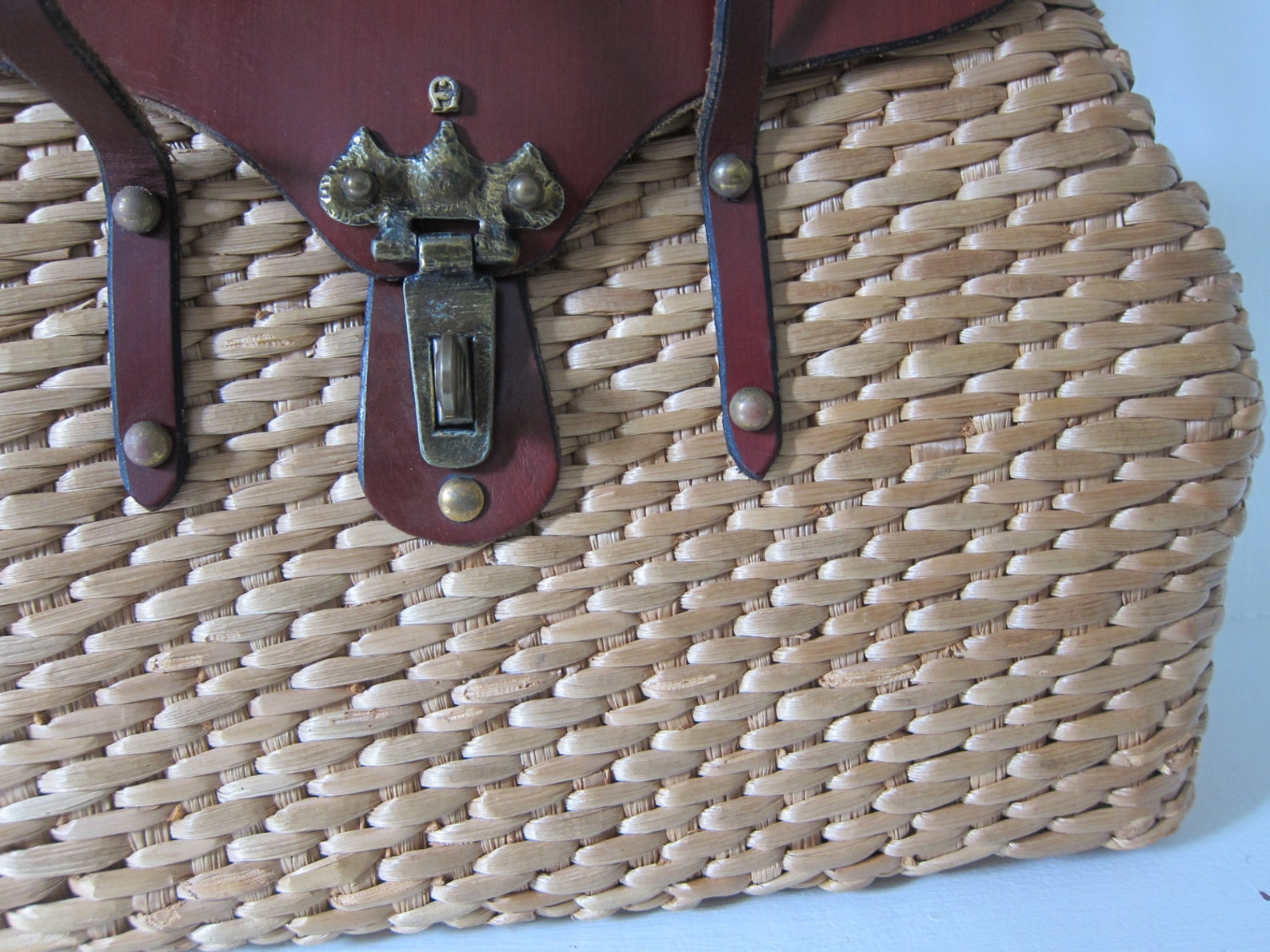 Vintage Etienne Aigner Woven Straw Purse Handbag Handmade Etsy