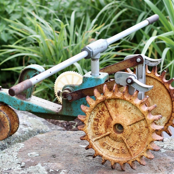 Vintage Sears Roebuck Traveling Cast Iron Tractor Sprinkler