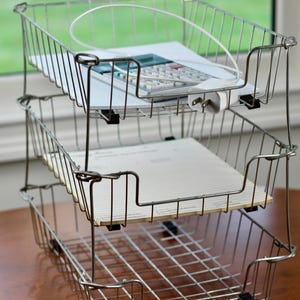 Vintage Stackable Wire Desk Tray MCM Office - Etsy