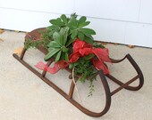 Antique 1800s Bent Wood Snow Sled Rustic Holiday Decor