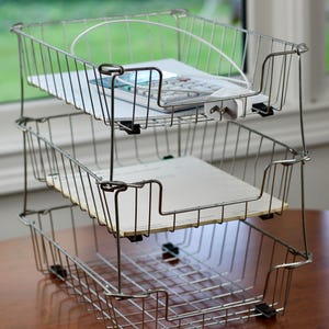 Vintage Stackable Wire Desk Tray MCM Office - Etsy