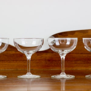 Vintage Champagne Coupe Cocktail Glasses Set of 4