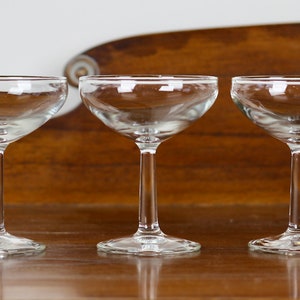 Mid Century Cocktail Glasses Champagne Coupe Set of 4