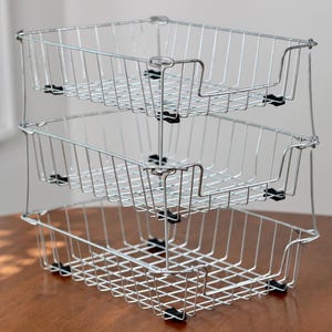 Vintage Stackable Wire Desk Tray MCM Office - Etsy