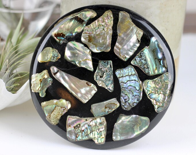 Abalone Shell Trivet Hot Plate Boho Beach Decor 1970s Etsy