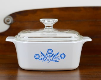 Vintage Corning Ware Cornflower Blue Casserole with Lid  A-1 1/2-B