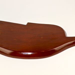 Vintage Mahogany Leaf Tray Wood Serving Tray image 8