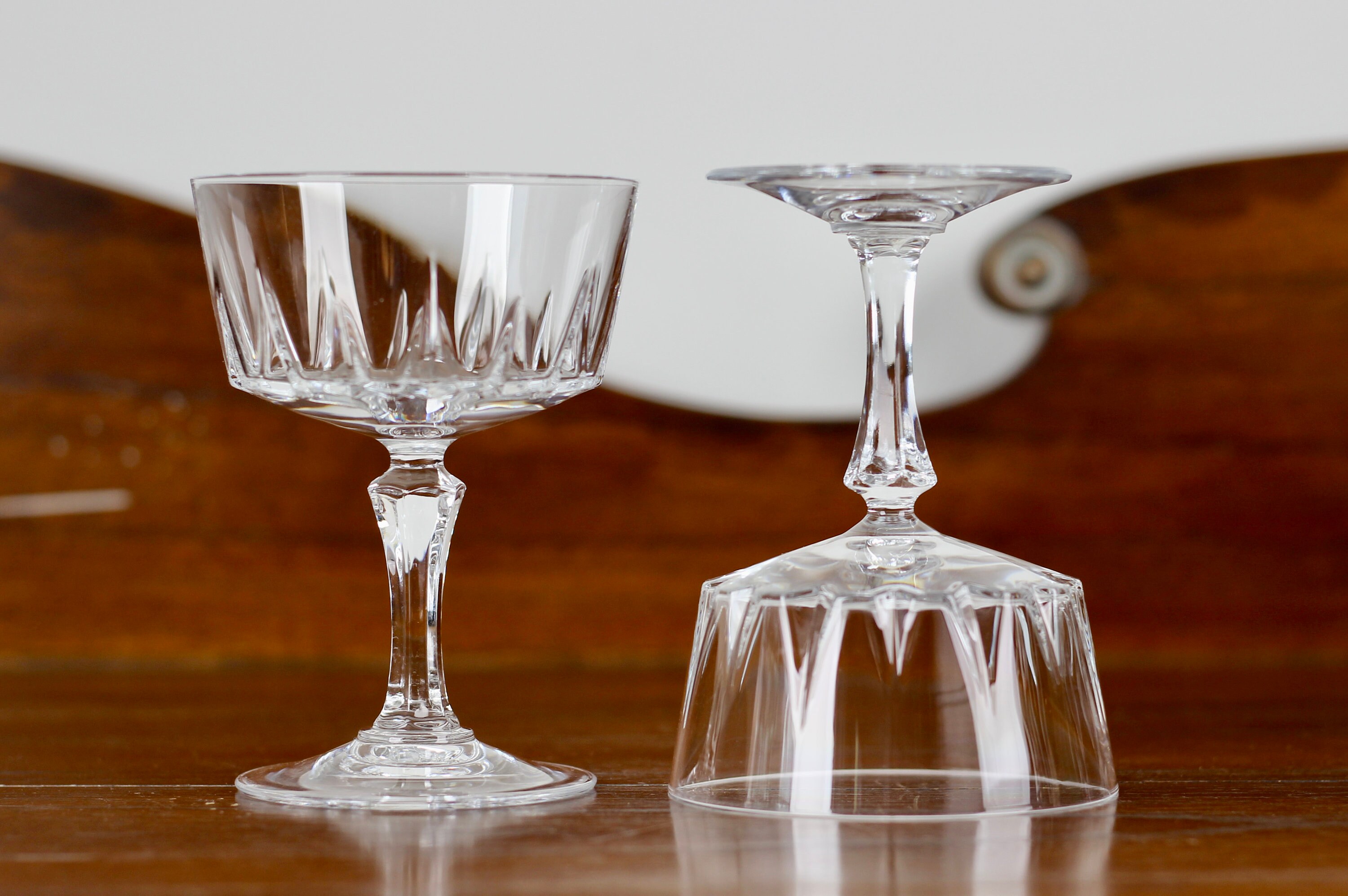 ビンテージ クリスタル カッティング カクテル リキュールグラス 4個