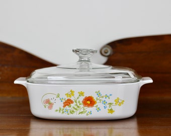 Vintage Corning Ware 2 Quart Casserole Wildflower A-2-B