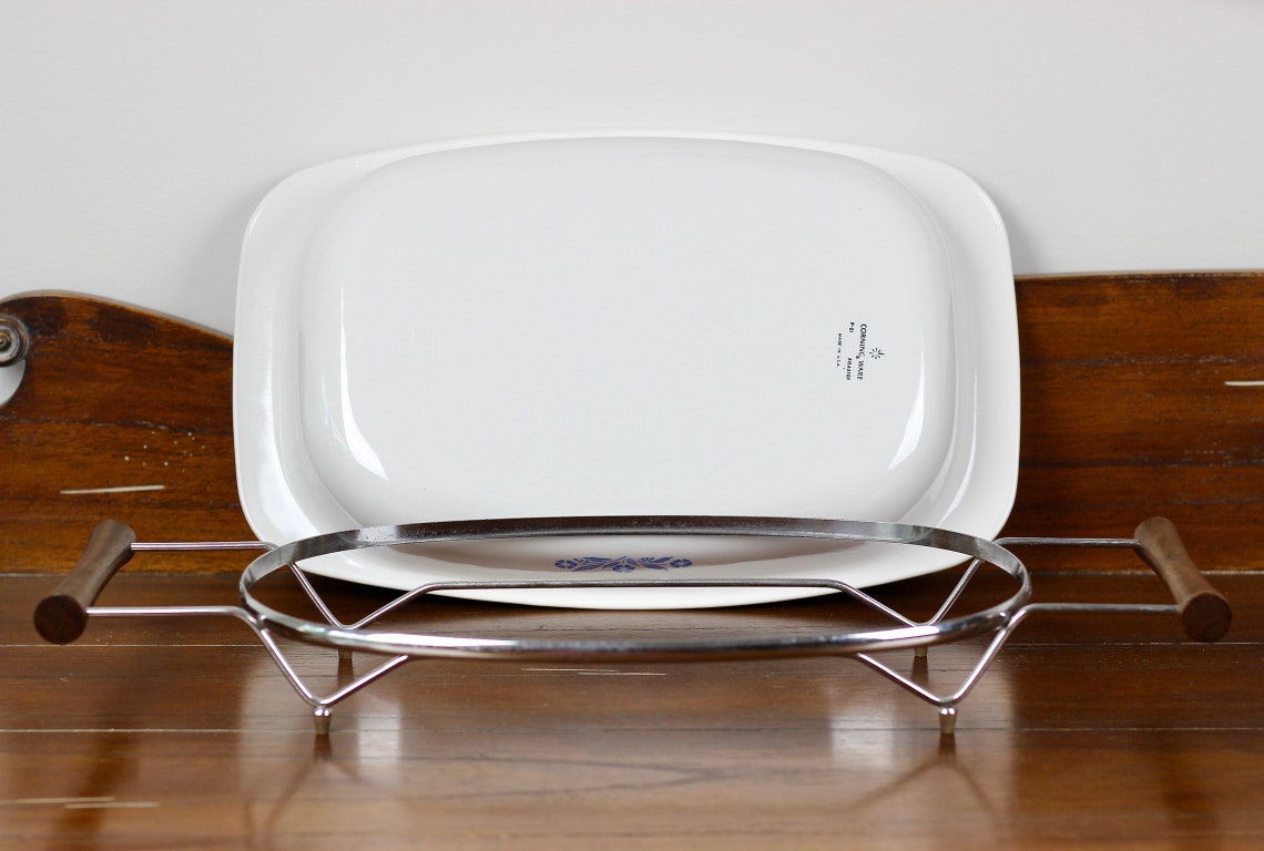 Vintage Corning Ware Cornflower Blue Roaster With Rack 15 Inch P-21 - Etsy