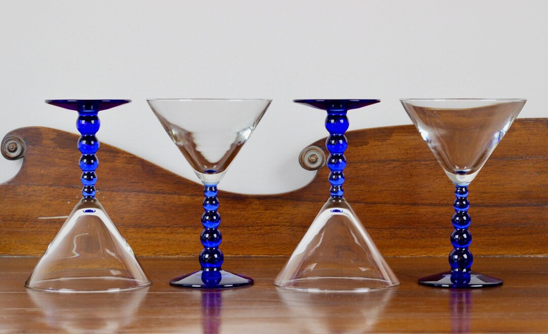 Vintage Libbey Martini Cocktail Glasses Graduated Ball Stem Etsy