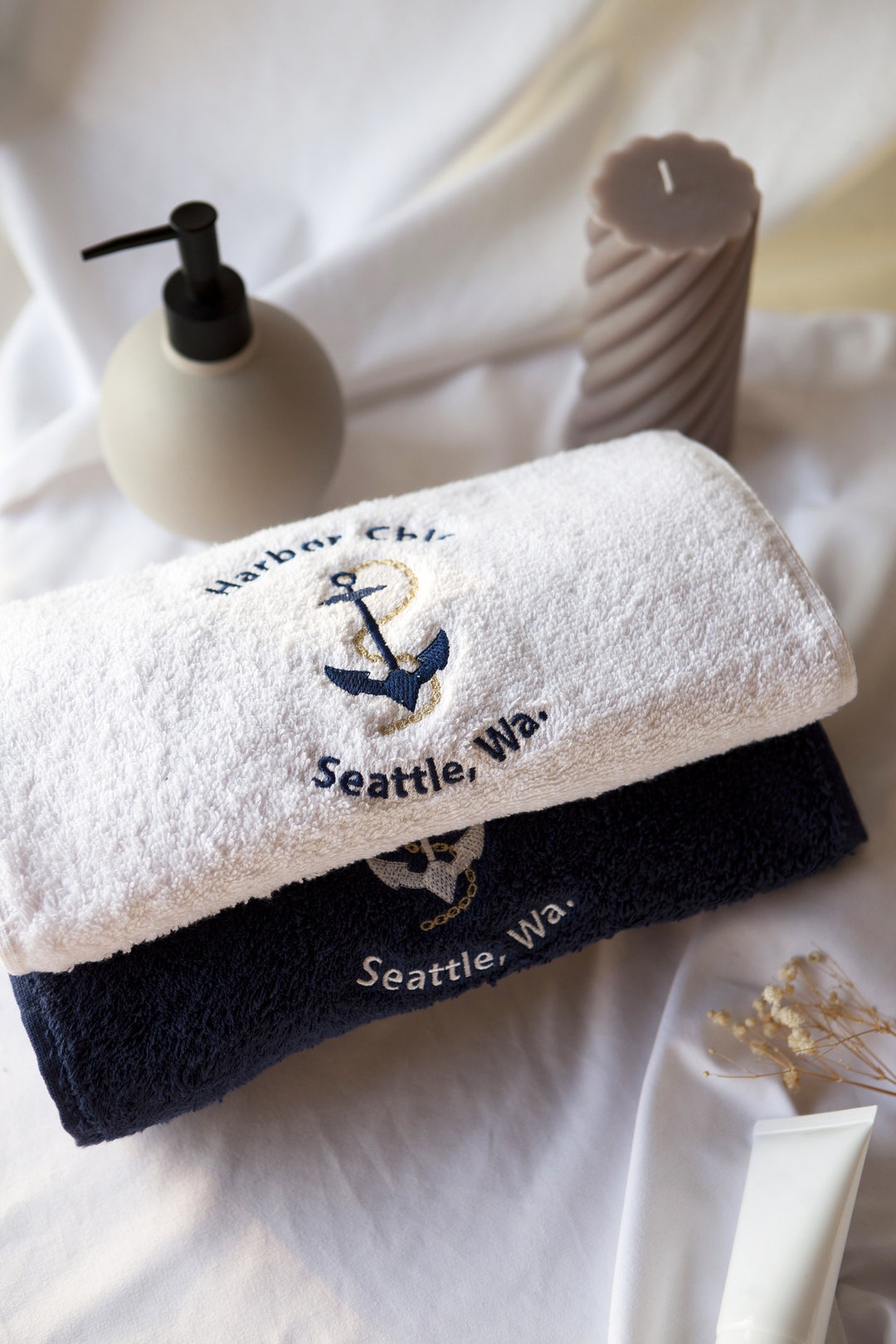 Custom Anchor Bath Towel,personalized Anchor Towel,hand Towel,custom