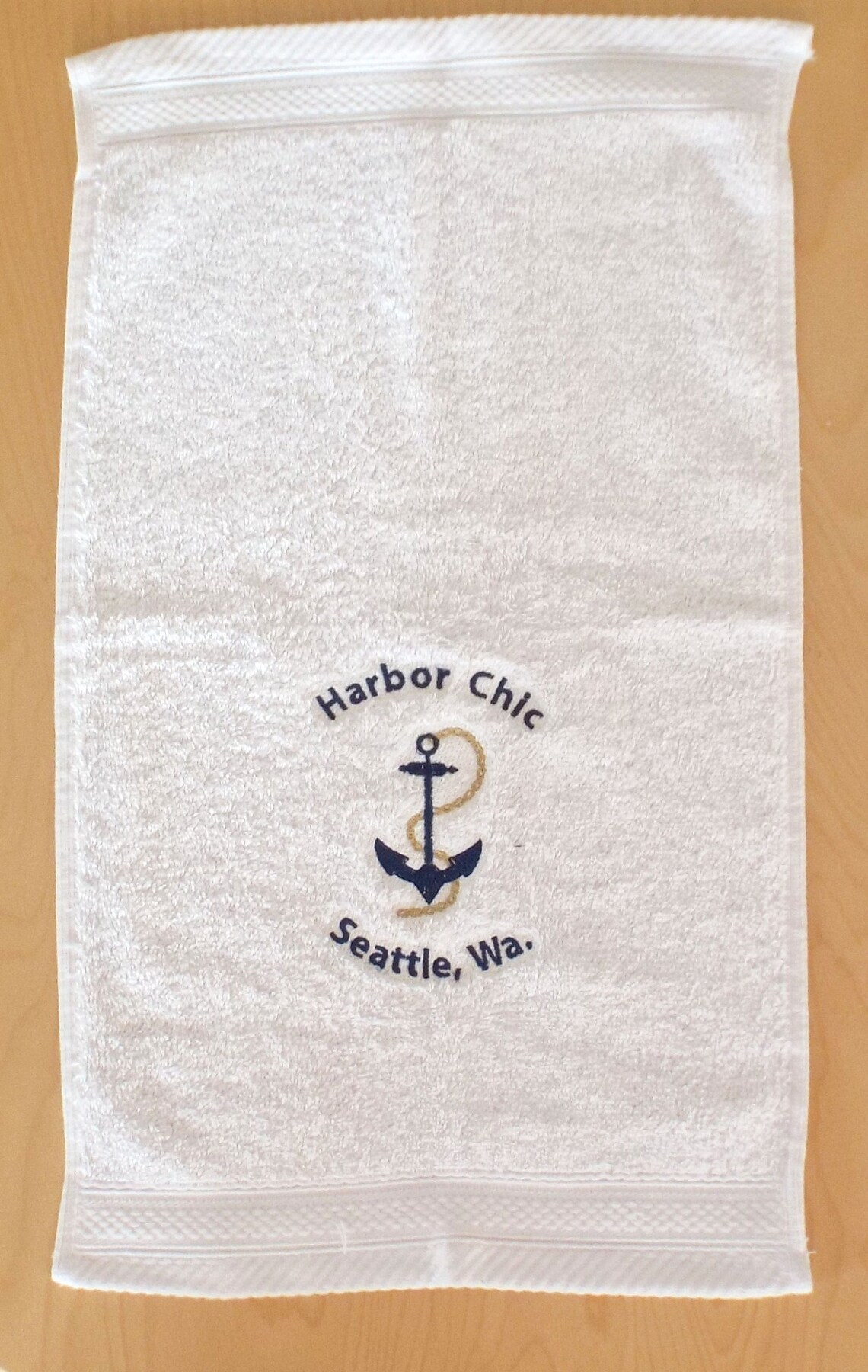 Custom Anchor Bath Towelpersonalized Anchor TowelHand Etsy