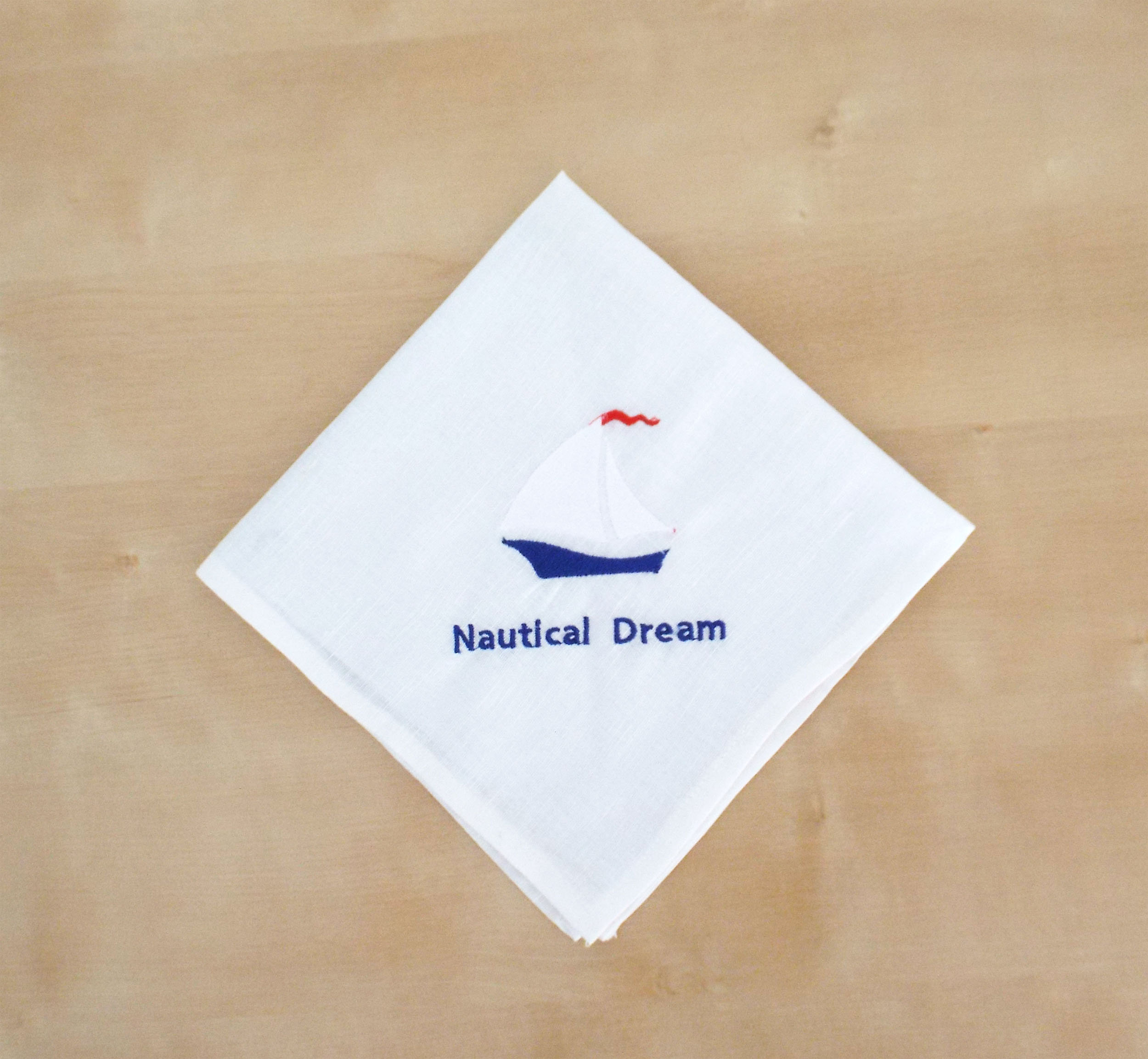 Nautical Cloth Napkinsembroidered4 Table Napkinsnautical Etsy UK