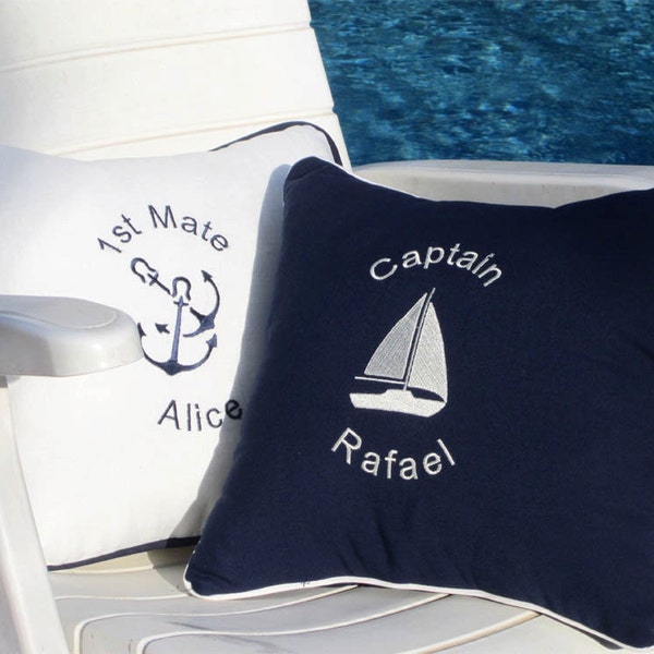 Pillow Cover For Boat name Pillow Nautical Gift For Boat Personalized Decoartion Marine Cushion Boat decor for Yacht Gift For Captain Boat