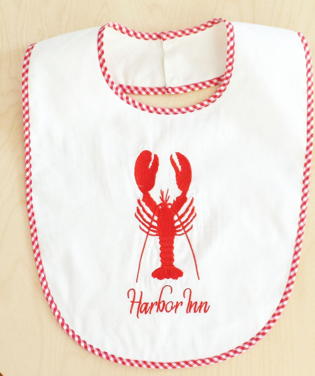 Lobster Adult Bib,embroidered Lobster Bib,nautical Gift,beach House