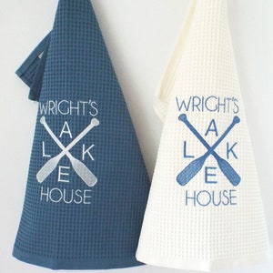 Lake House Decor Strofinaccio Lake House Lake Strofinaccio personalizzato Lake House Regalo di inaugurazione della casa Lake Gift Lake House Regalo per hostess Lake House