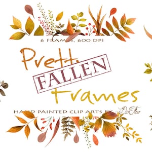 Grün Blatt Herbst Rahmen Clipart Rahmen Wald Vektor Clip Art Grün Dekor Aquarell gefallenen Herbst Kranz Hochzeit Illustration