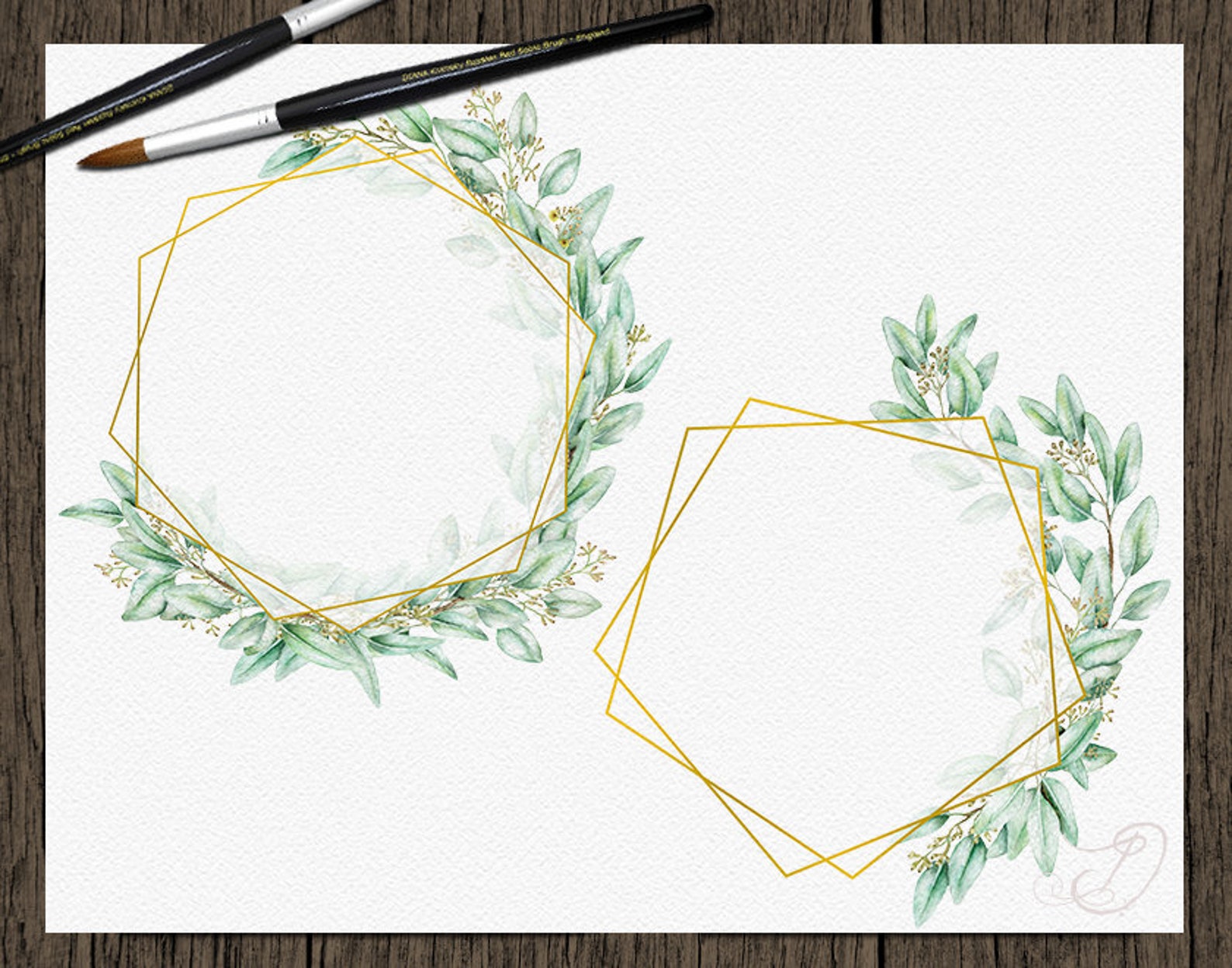 Eucalyptus Greenery Watercolor Clipart Seeded Eucalyptus Clip Art Aqua ...