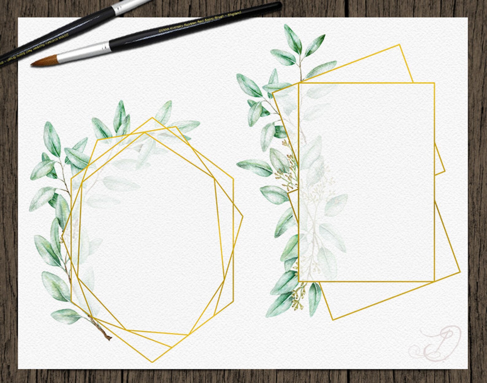 Eucalyptus Greenery Watercolor Clipart Seeded Eucalyptus Clip Art Aqua ...