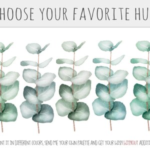 Eucalyptus Clipart Baby Blue Spiral Greenery Clip Art Watercolor ...