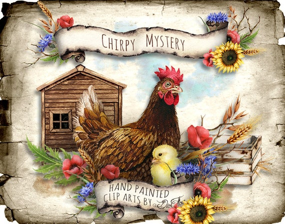 Watercolor Hen Chick Clipart Farm Chicken Coop Flowers Clip Art Rustic  Flowers Eggs Watercolor Clip Illustration Country Design Farmhouse - Etsy