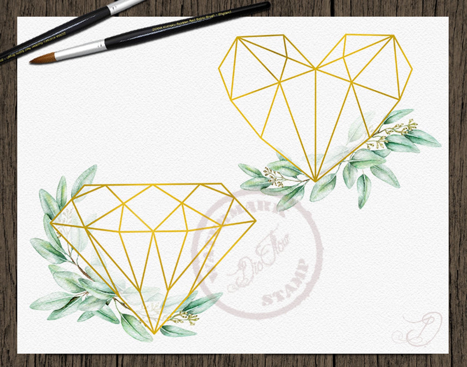 Eucalyptus Greenery Watercolor Clipart Seeded Eucalyptus Clip Art Aqua ...