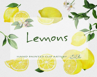 Zitrone Obst Clipart Clipart Zitrone Aquarell Zitrusfrüchte Clip Art gelb Zitrone Clipart Einladung Zitrone Hochzeit Zitrus Scrapbook - "Zitrone"