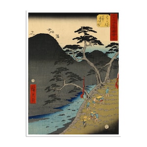 Hakone Woodblock Print Utagawa Hiroshige Art Ukiyo-e Poster (J55)a