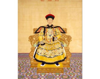 中国皇帝乾隆帝のファインアートプリント、清朝の祖先の肖像画