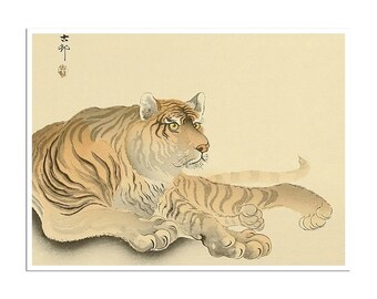 Tiger Print Japanese Art Japan Poster (J398)a