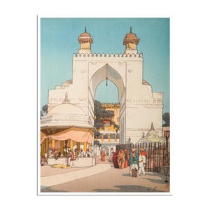 Indian Art India Travel Poster City Street Print  (AJT305)a