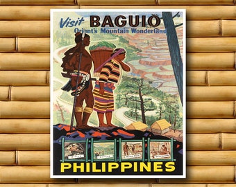 Philippines Baguio Art Travel Poster Print Asian Decor (AJT320)