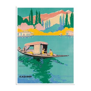 Kashmir Print Indian Art India Travel Poster (AJT166)a