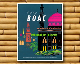 Middle Eastern Art Wall Art Travel Poster Asian Print Decor (AJT30)