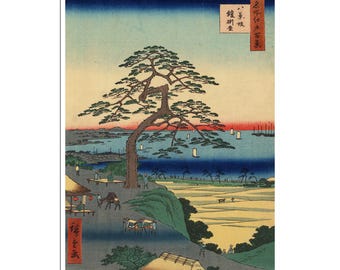 Póster japonés de Utagawa Hiroshige (J155)a