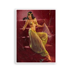 Vintage Pin Up Girls Poster Masquerade Art Man Cave Poster Decor Fine Art Print and Thick Paper Frame It Yourself Sizes (PN4)