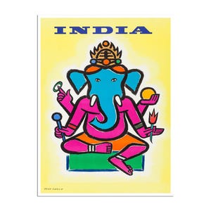 Ganesh Art Hindu Print India Travel Poster (AJT224)a