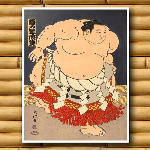 Sumo Wrestler Art Japan Travel Print Asian Decor Poster (J414)