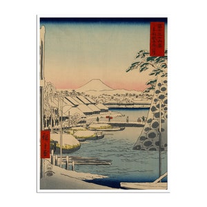 Japanese Woodblock Print Utagawa Hiroshige Art Japan Landscape Poster (J56)a