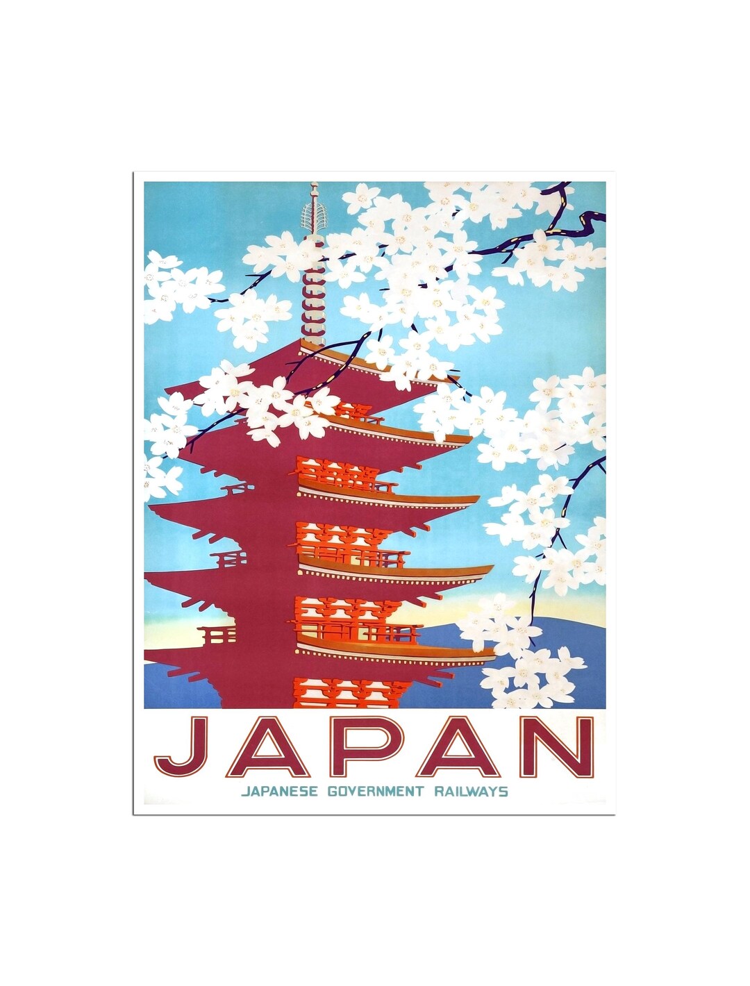 Japan Travel Poster Japanese Print Government Railways Art (ajt6)a - Etsy
