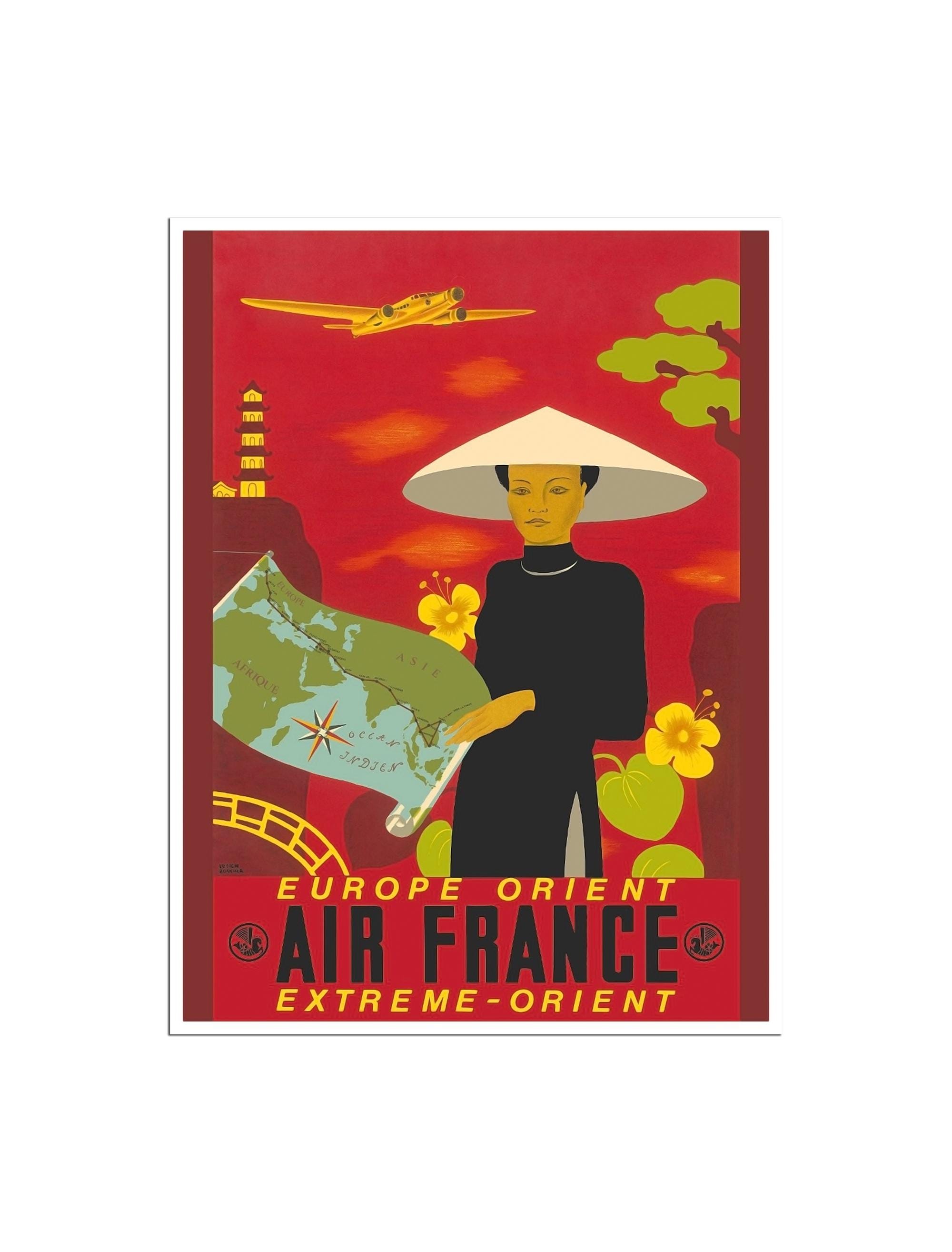 China Travel Poster Chinese Print Air France Art (ajt241)a - Etsy