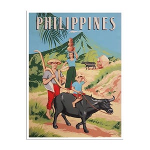 Philippines Art Travel Poster Filipino Print Asian Decor (AJT222)a