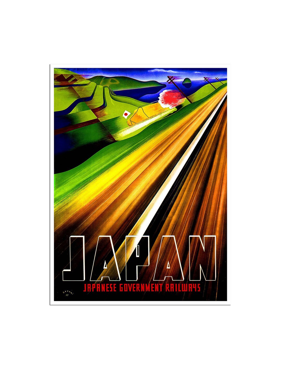 Japanese Government Railways Art Print Japan Travel Poster (ajt23)a - Etsy