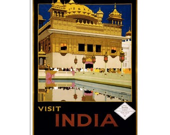 India Travel Poster Indian Art Print (AJT242)a