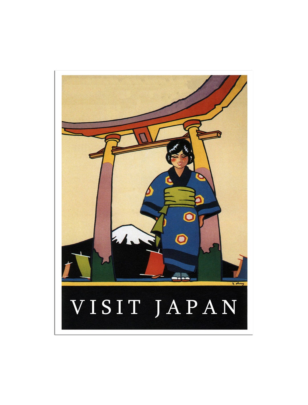 Japan Travel Poster Japanese Art Print (ajt53)a - Etsy