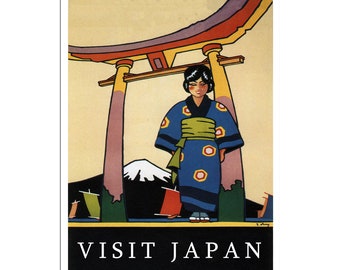 Japanese Art Vintage Travel Poster Print Home Japan Wall Decor (XR268 ...