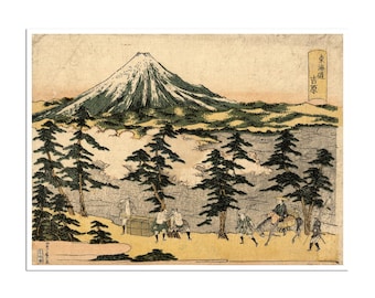 Impresión en madera japonesa del Monte Fuji Póster Utagawa HiroShige Art (J34)a
