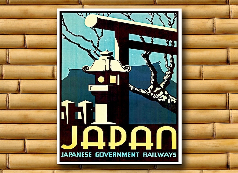 Japan Travel Poster Railways Print Japanese Art (ajt7)a - Etsy